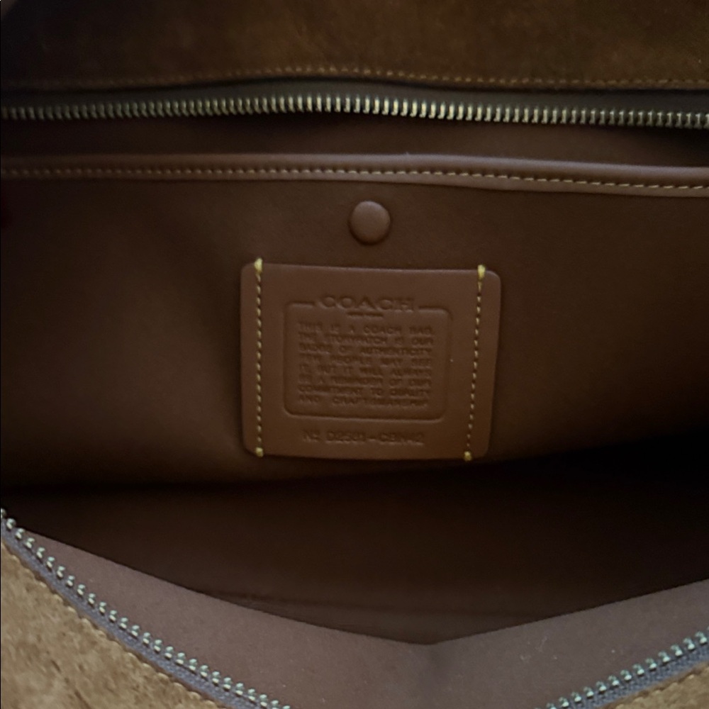 Coach Dark Brown Leather Tote - Picture 3 of 3